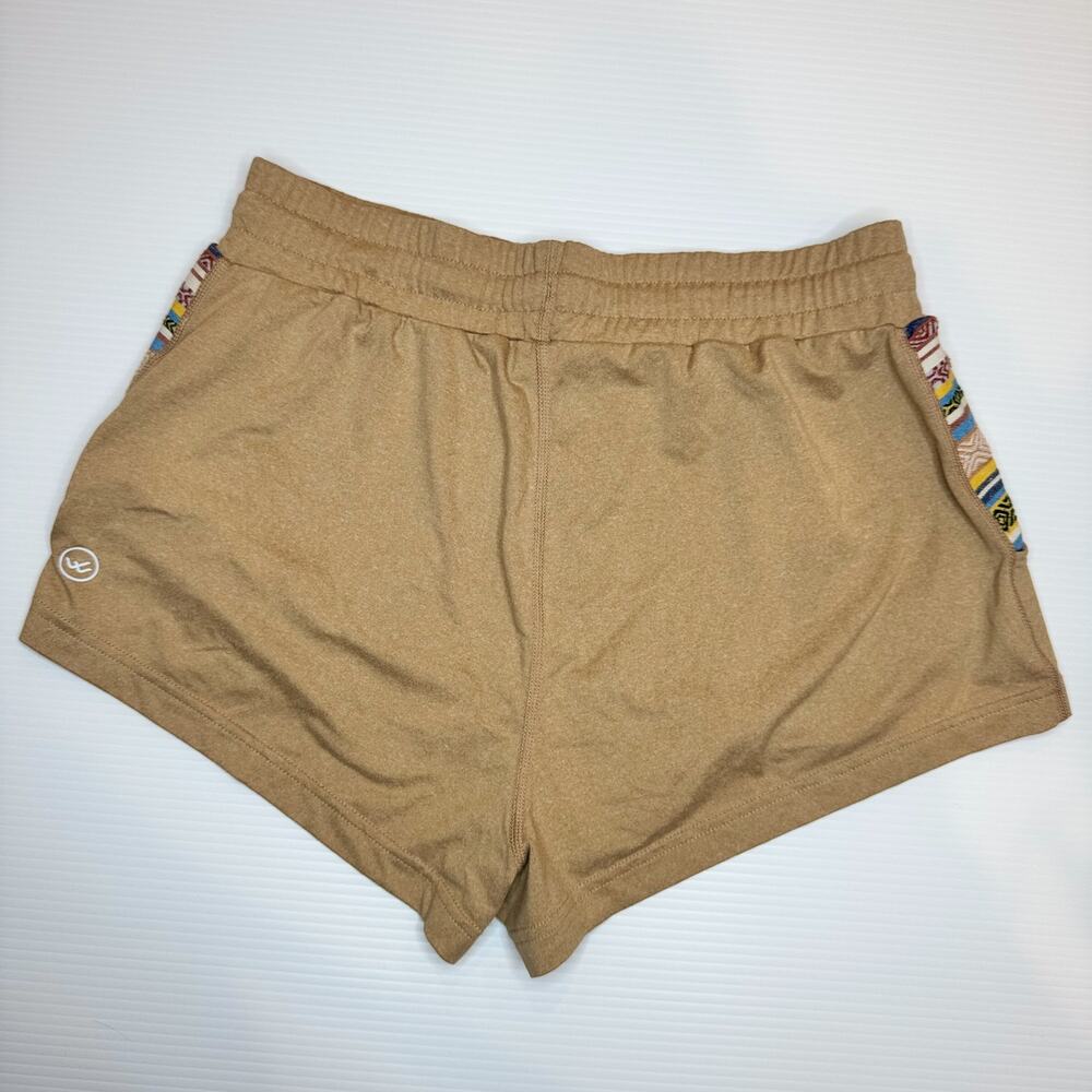 Wowie Kozie Lounge Shorts Wheat Tan Women’s Small Boho Tribal Pocket Loungewear - Picture 10 of 16